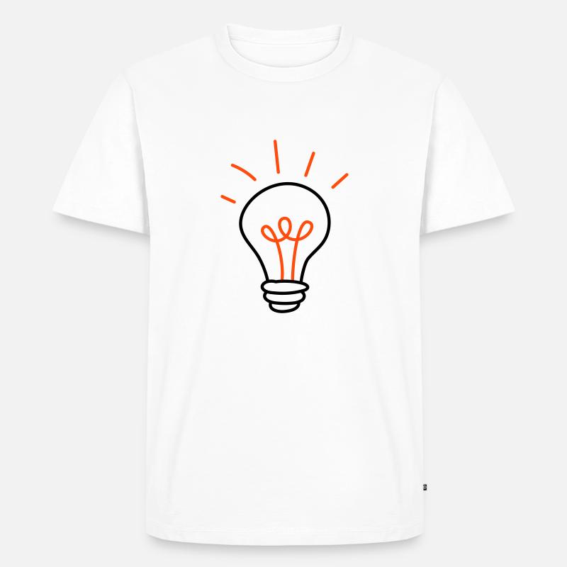 Gluehbirne - 2 Farben - Männer Premium Bio T-Shirt - Weiß