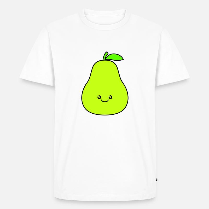 birne comic - Männer Premium Bio T-Shirt - Weiß