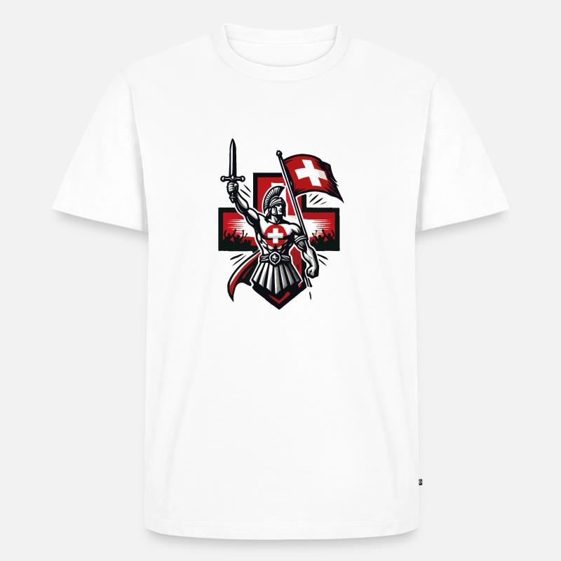Gladiator Schweiz - Männer Premium Bio T-Shirt - Weiß