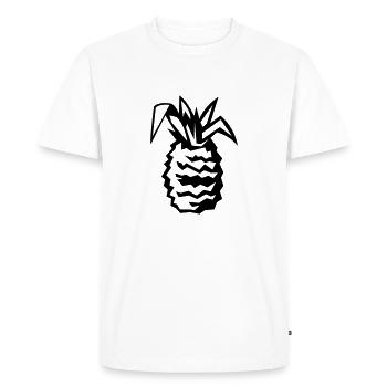 Pineapple 01 - Men's Premium Organic T-Shirt - white - Front - Nico (187cm)