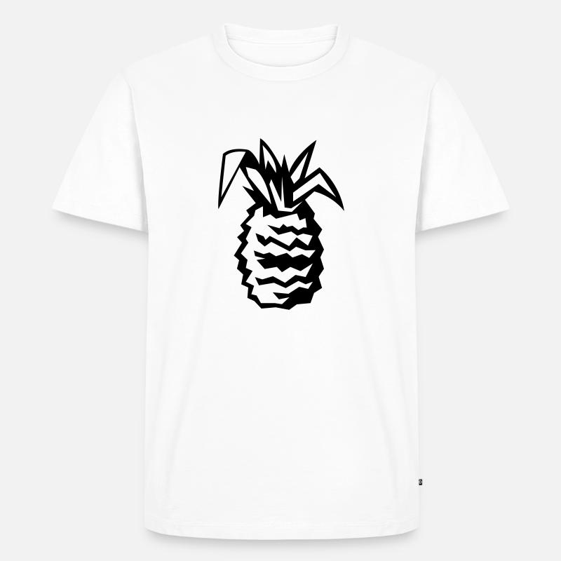 ananas 01 - Männer Premium Bio T-Shirt - Weiß