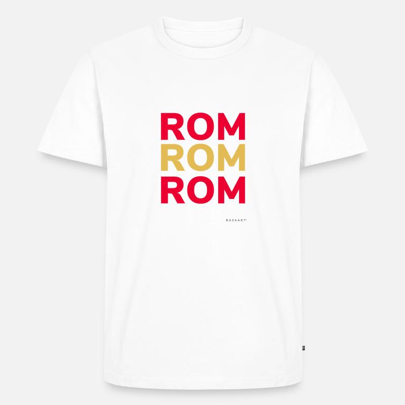 Rom Rom Rom - Männer Premium Bio T-Shirt - Weiß
