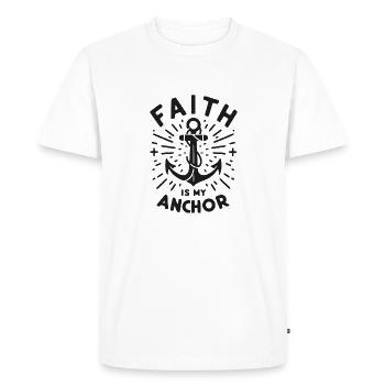 La foi est mon ancre - T-shirt Premium bio Homme - blanc - Devant - Nico (187cm)
