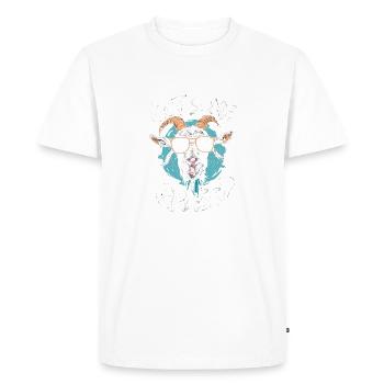Goat Humor – Avez-vous de l’herbe ? - T-shirt Premium bio Homme - blanc - Devant - Nico (187cm)