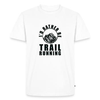 Trail Running Sports - T-shirt Premium bio Homme - blanc - Devant - Nico (187cm)