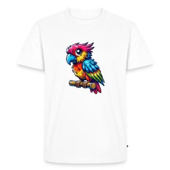 perroquet - T-shirt Premium bio Homme - blanc - Devant - Nico (187cm)