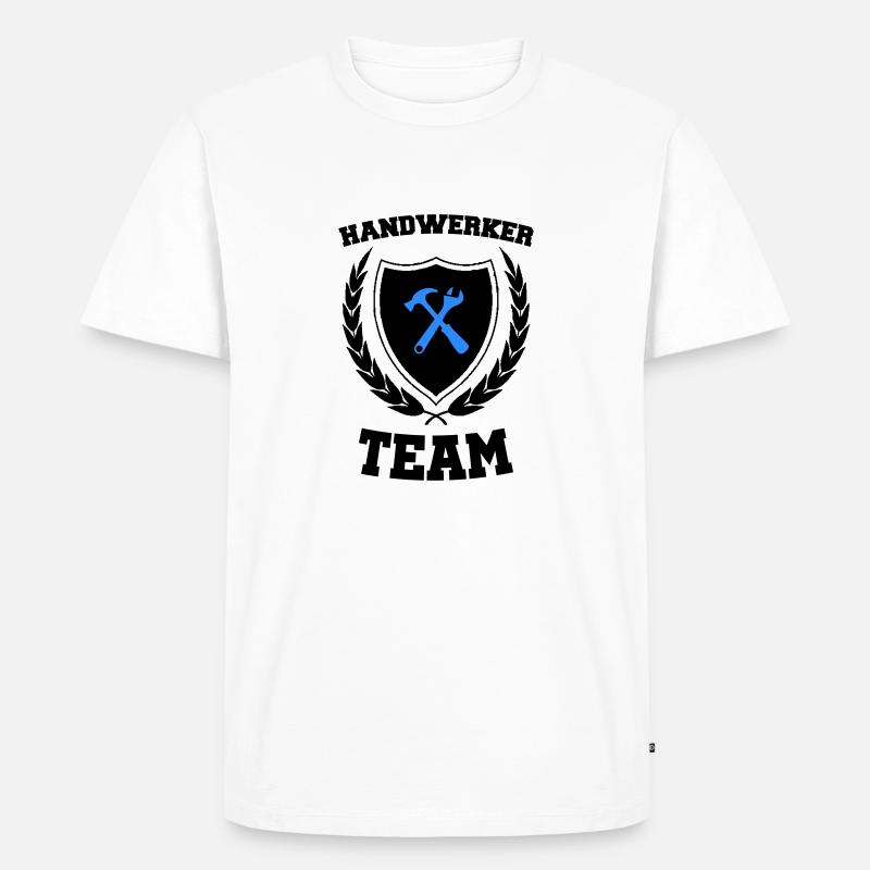 Handwerker Team - Männer Premium Bio T-Shirt - Weiß