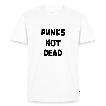 Punk Rock Musique punk Rétro Punks Le punk ne meurt jamais - T-shirt Premium bio Homme - blanc - Devant - Nico (187cm)