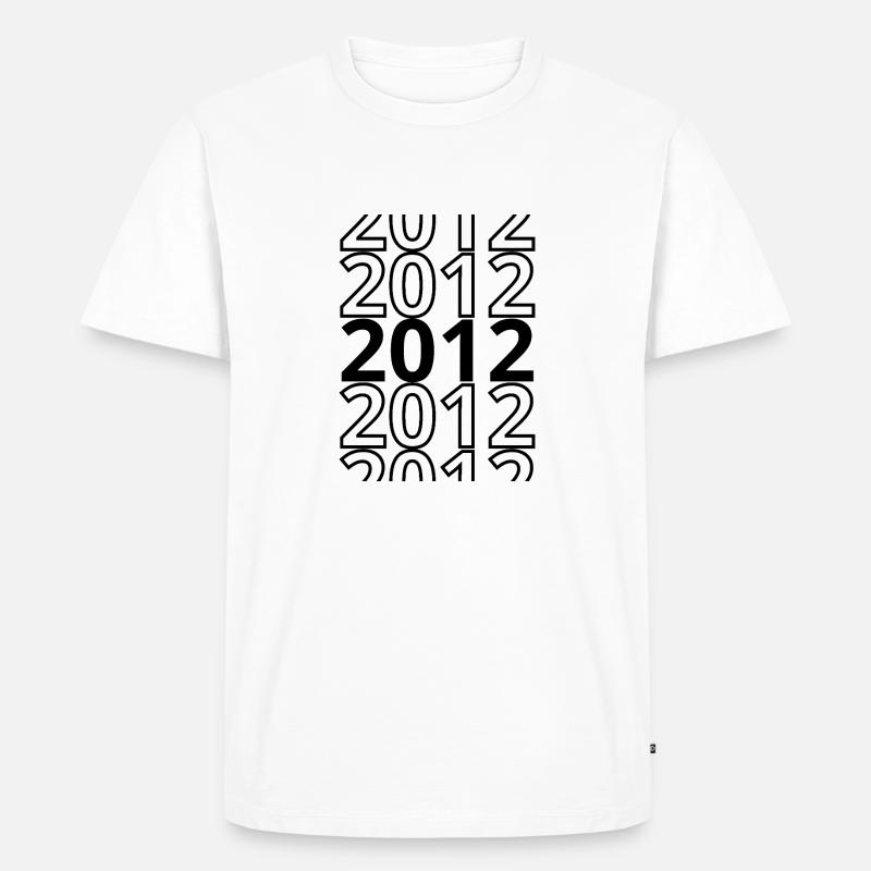 2012 2012 2012 - Männer Premium Bio T-Shirt - Weiß