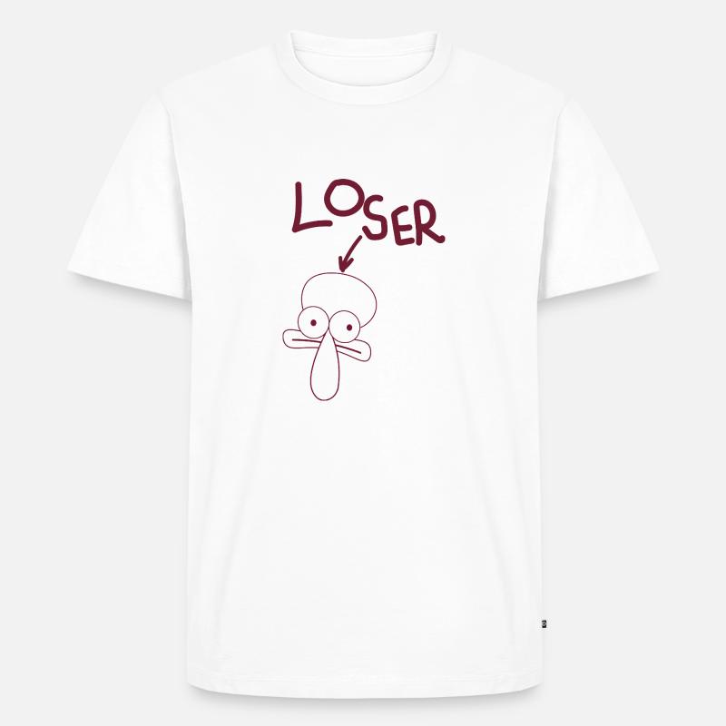 Verlierer - Männer Premium Bio T-Shirt - Weiß