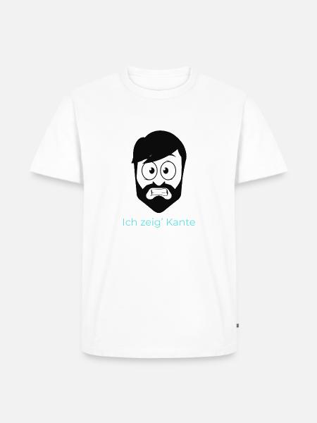 Ich zeig Kante - Männer Premium Bio T-Shirt - Weiß