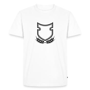 laurel wreath shield emblem emblem frame banner de - Men's Premium Organic T-Shirt - white - Front - Nico (187cm)