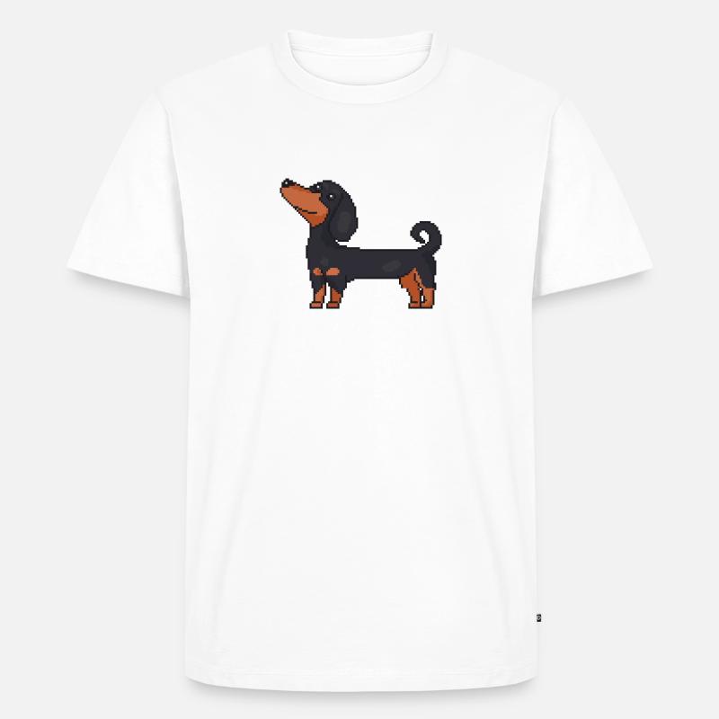 Dachshund - Männer Premium Bio T-Shirt - Weiß