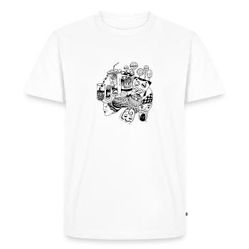 I love Sweets and Fast-food Hidden Object - Men's Premium Organic T-Shirt - white - Front - Nico (187cm)