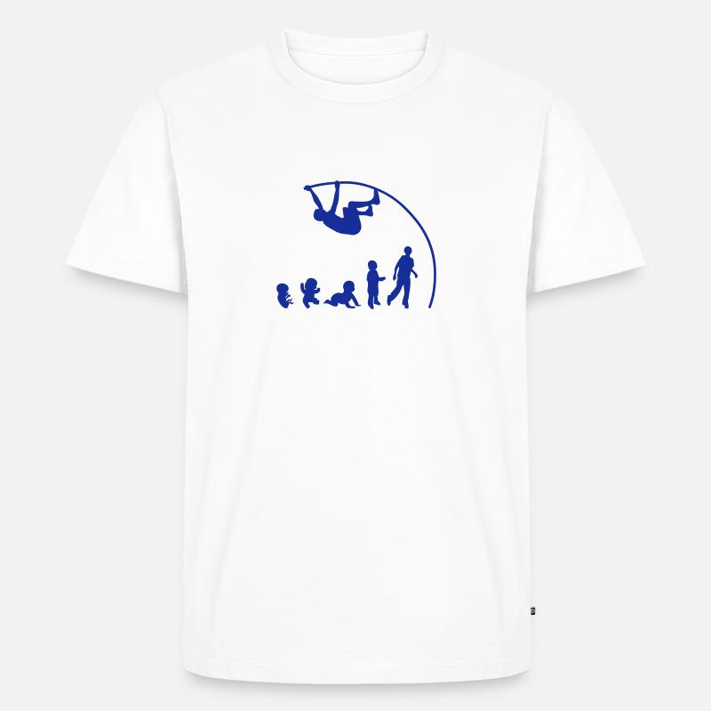 evolution saut perche - T-shirt Premium bio Homme - blanc