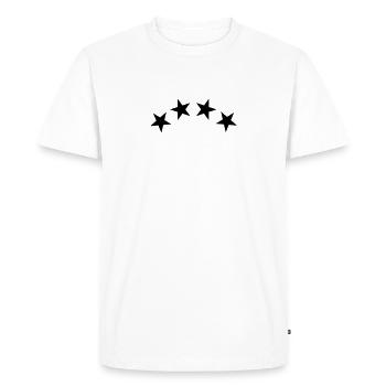4 Sterne / 4 stars (1c) - Men's Premium Organic T-Shirt - white - Front - Nico (187cm)
