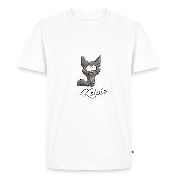 je Suis Kelpie Fawn - blanc EN - T-shirt Premium bio Homme - blanc - Devant - Nico (187cm)