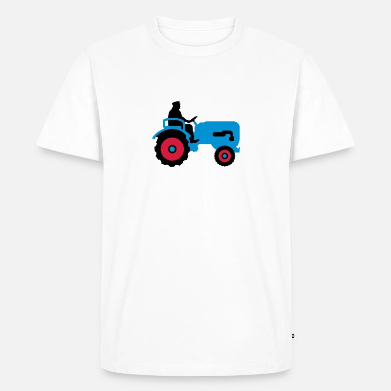 bauer_mit_traktor_032013_b_3c - T-shirt Premium bio Homme - blanc