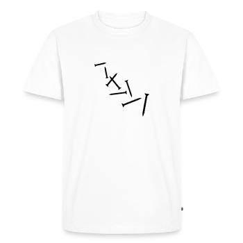 Screw - Men's Premium Organic T-Shirt - white - Front - Nico (187cm)