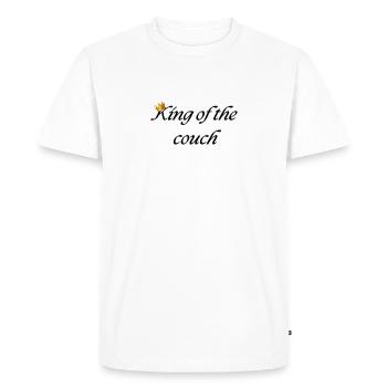 King of the couch - Men's Premium Organic T-Shirt - white - Front - Nico (187cm)