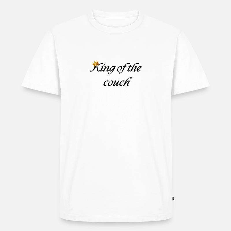 König der Couch - Männer Premium Bio T-Shirt - Weiß