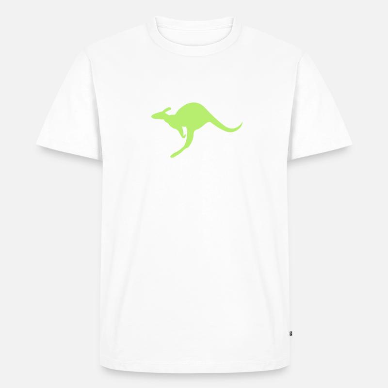 Känguru Australien kangaroo roo wallaby outback - Männer Premium Bio T-Shirt - Weiß