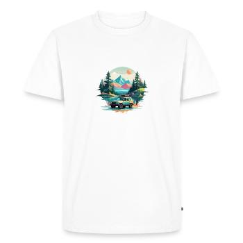 Paysage serein, calme, nature tranquille, plein air - T-shirt Premium bio Homme - blanc - Devant - Nico (187cm)