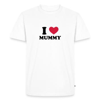 I Love Mummy - T-shirt Premium bio Homme - blanc - Devant - Nico (187cm)