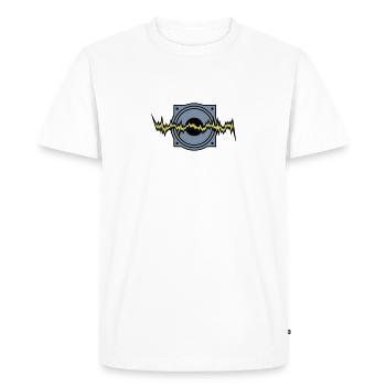 woofer bass techno beat box hip hop music sound - Men's Premium Organic T-Shirt - white - Front - Nico (187cm)