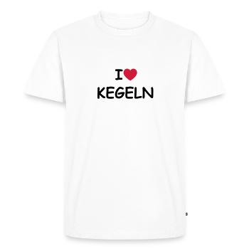 J'aime / quilles cardiaques - T-shirt Premium bio Homme - blanc - Devant - Nico (187cm)
