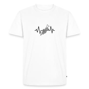 Conception de ligne de vie en trompette - T-shirt Premium bio Homme - blanc - Devant - Nico (187cm)