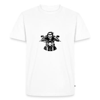 65e anniversaire, je tourne à plein régime depuis 02/1960 - T-shirt Premium bio Homme - blanc - Devant - Nico (187cm)