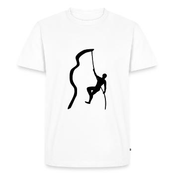 escalade - escaladeur 2 - T-shirt Premium bio Homme - blanc - Devant - Nico (187cm)