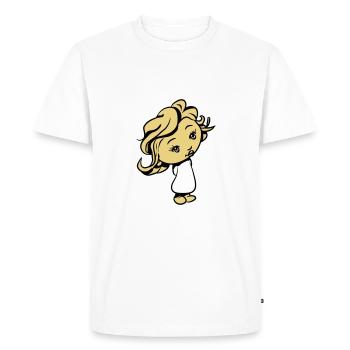 Enfant petite fille - T-shirt Premium bio Homme - blanc - Devant - Nico (187cm)