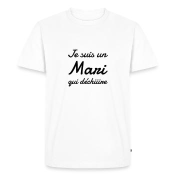 Marriage Wedding Husband Mari Love Mariage Ehemann - Men's Premium Organic T-Shirt - white - Front - Nico (187cm)