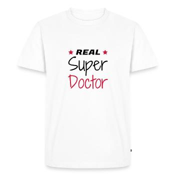docteur / médecin / hôpital / médecine - T-shirt Premium bio Homme - blanc - Devant - Nico (187cm)