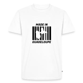 Guadeloupe 971 Guadeloupéen Guadeloupéenne Gwada - Men's Premium Organic T-Shirt - white - Front - Nico (187cm)