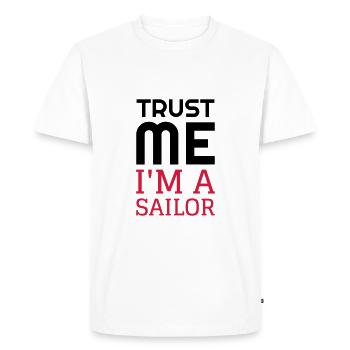 marin / bâteau / mer / voilier - T-shirt Premium bio Homme - blanc - Devant - Nico (187cm)