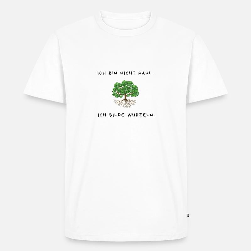 Ich bilde Wurzeln - Gartendesign - Männer Premium Bio T-Shirt - Weiß