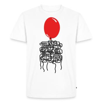 Balloonyrinth Labyrinthe de fil de ballon - T-shirt Premium bio Homme - blanc - Devant - Nico (187cm)