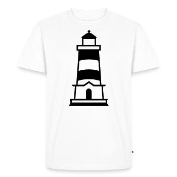 Lighthouse - Men's Premium Organic T-Shirt - white - Front - Nico (187cm)