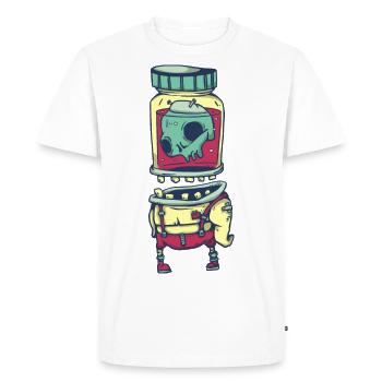 Boat Bucket - Men's Premium Organic T-Shirt - white - Front - Nico (187cm)