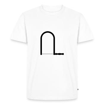 Sciure-scie à feuillage-scie artisanale - T-shirt Premium bio Homme - blanc - Devant - Nico (187cm)