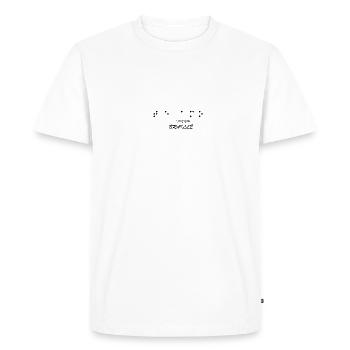 ILY BRAILLE - T-shirt Premium bio Homme - blanc - Devant - Nico (187cm)