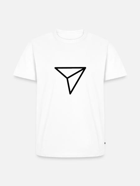 Paper Airplane Icon - Men's Premium Organic T-Shirt - white