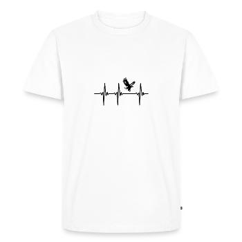 Heartbeat for eagles in the wind - Men's Premium Organic T-Shirt - white - Front - Nico (187cm)