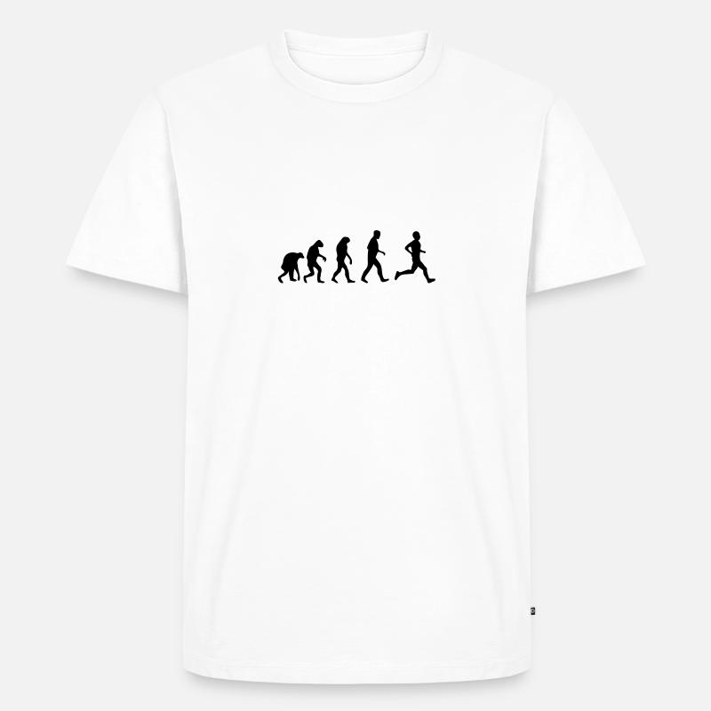 jogging evolution - Männer Premium Bio T-Shirt - Weiß