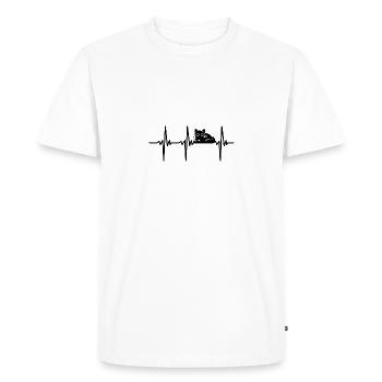 Heartbeat for innocent cats, it wasn't me - Men's Premium Organic T-Shirt - white - Front - Nico (187cm)
