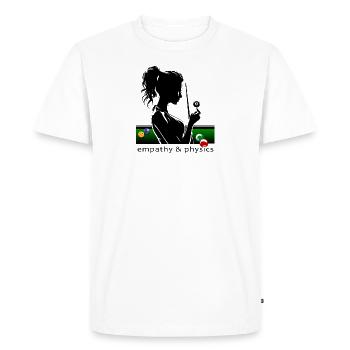Pool billiard - The 8 ball and her cue - Men's Premium Organic T-Shirt - white - Front - Nico (187cm)