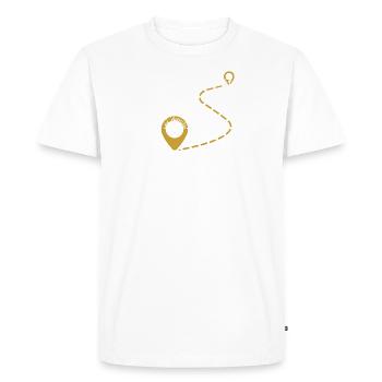 De l’énergie à suivre - T-shirt Premium bio Homme - blanc - Devant - Nico (187cm)